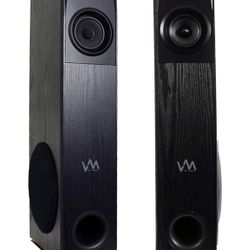 VM Audio SRAT10 Floorstanding Powered Tower Speakers. 