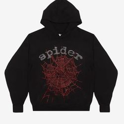 vvs spider hoodie red/black