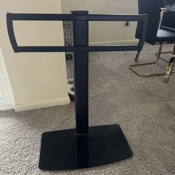 Universal Swivel TV Stand/Base Table Top Stand 40 to 86 inch TVs 110 Degree Swivel, 5 Level Height Adjustable, Heavy Duty Tempered Glass Base, Holds u