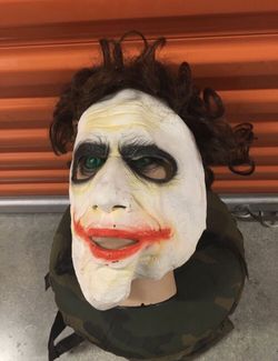 Joker Halloween Mask Adult Size (One Size Fits All)