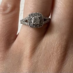 2ct 14k White Gold Diamond Ring- Size 4.25