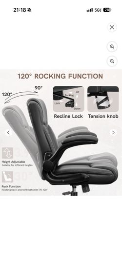 COOLHUT Leather Office Chair, Big and Tall Office Chair 400LBS Wide Seat Ergonomic Computer Desk Chair High Back Executive Leather Chair Adjustable Ta