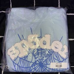 SP5DER SKY BLUE HOODIE