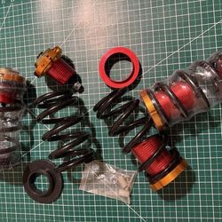 Adjustable Coilover Suspension Sleeve Kit Compatible with 12-15 Civic, Black,