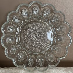 Vintage Hobnob Indiana Glass 15 Deviled Egg Serving Platter-Only $20 If Picking Up Locally🔴Read Full Description Below🔴