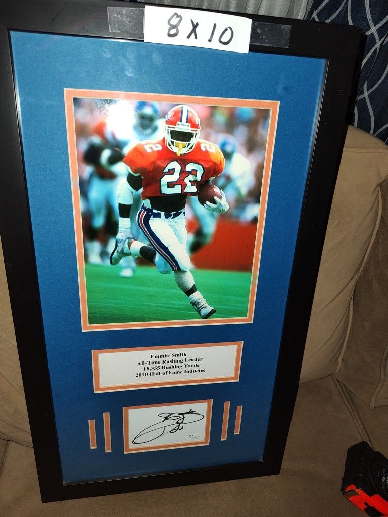 Emmitt Smith 8x10 JSA Authenticity Beautiful Sig