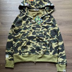 BAPE Shark Hoodie Green Camo Zip Up Size [L or M]|  A Bathing Ape 🚚 FAST SHIPPING TEXT ME IF YOU WANT OTHER SIZES #Bape #SharkHoodie #Streetwear #Cam