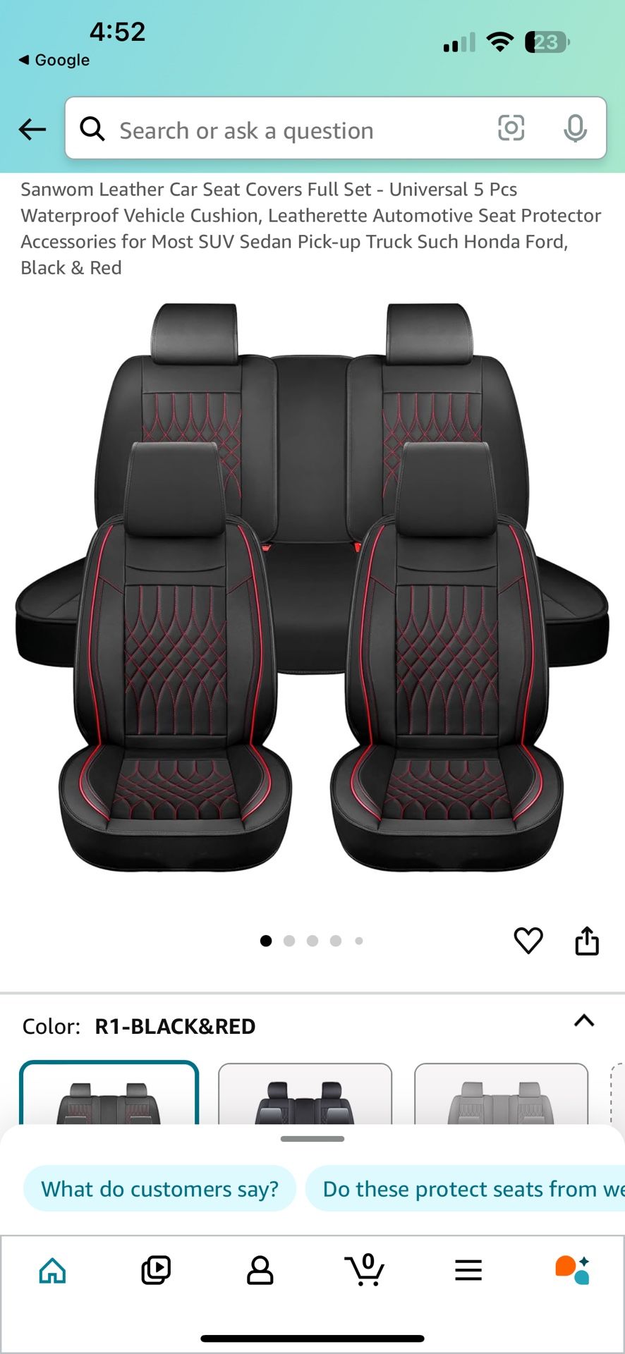 Car Seat Covers Full Set