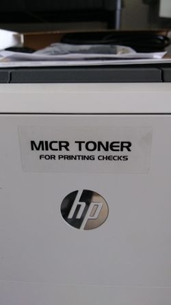 Hp check printing printer New with new magnetic toner for printing check