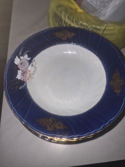 Cobalt Blue Porcelain Plate