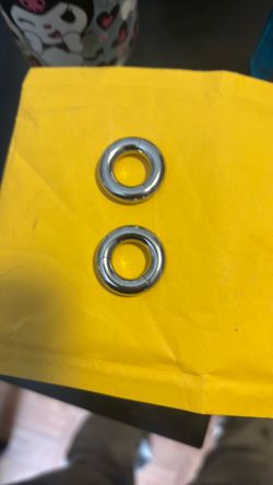 Hoop earing plugs size 2 gage silver , pair
