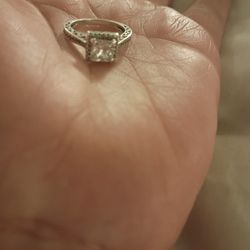 925 Sterling Silver Engagement Ring 