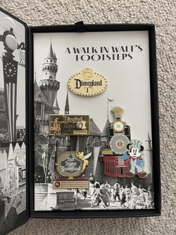 Disneyland A Walk In Walt’s Footsteps Pins LE Of 500 Box Set