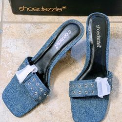 Women's Denim Heels Size 8