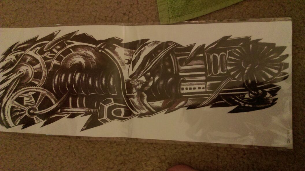 Large Robotics tattoo temporary