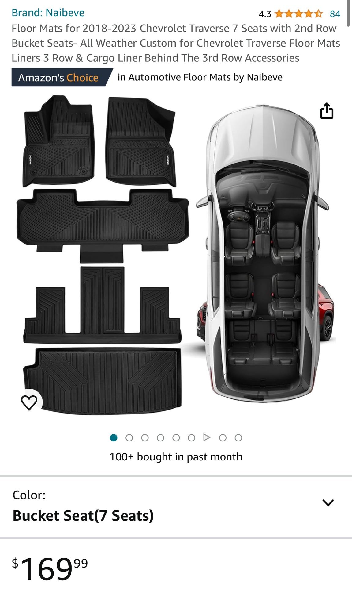 Floor Mats Chevy Traverse 7s