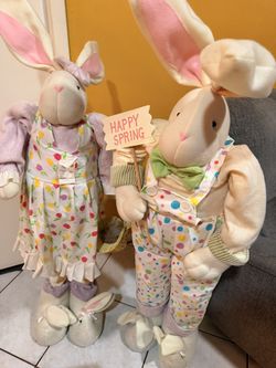 2 Tall Easter Decor Bunnies / Make Offer