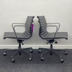 🔥100% AUTHENTIC🔥BRAND NEW HERMAN MILLER EAMES ALUMINUM GROUP MANAGEMENT CHAIR! PNEUMATIC LIFT! MANY AVAILABLE! 🔥BLACK LEATHER🔥