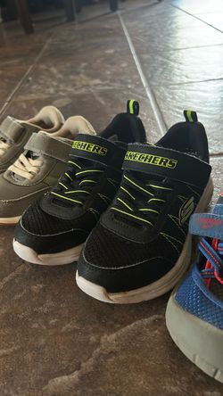 Skechers Kids Sneakers Black and Neon Yellow