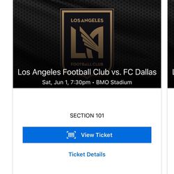 (1) LAFC Ticket For Saturday June 1st!!