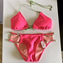 Victoria's Secret Pink & Green Bikini Size S/XS