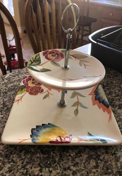 Serving Stand & Golden Silver Bowls