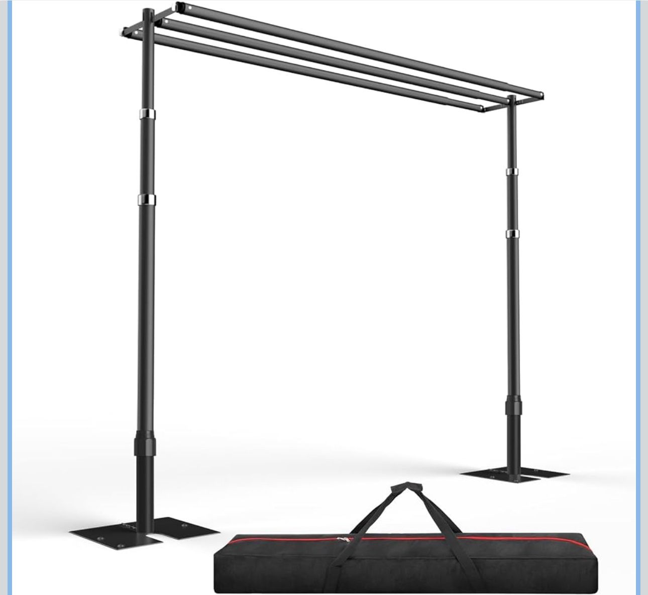 EMART Backdrop Stand Heavy Duty 10x10Ft,Three Crossbar Pipe and Drape Photo Background Support Kit