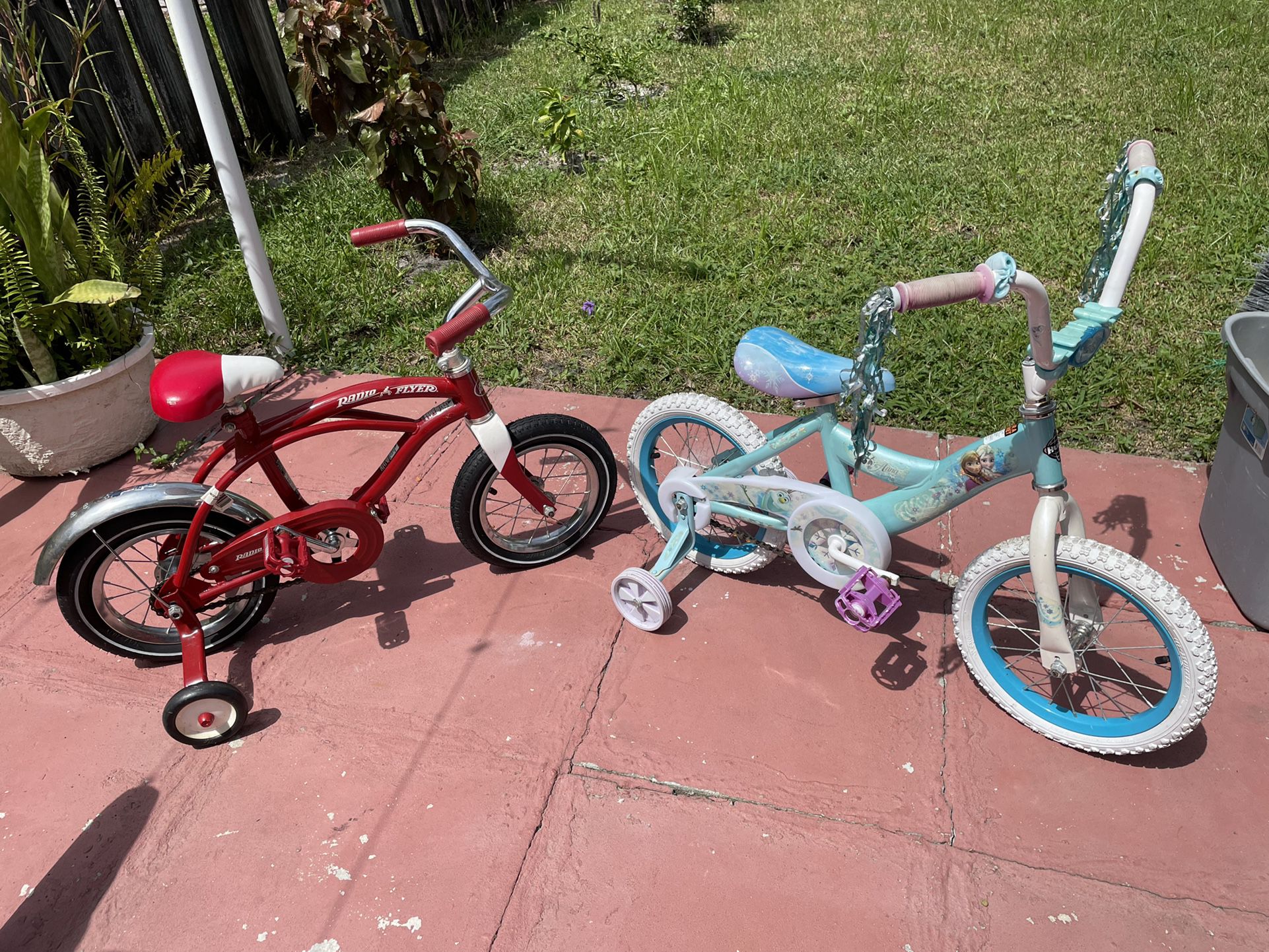 2 Kids Bikes 12” & 14” Used But Working Condition. $35 Each OBO.