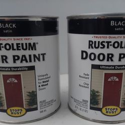 Rust-Oleum 238310 Front Door Oil Paint Black - 2 Quarts