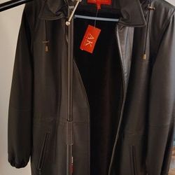 AK Ann Klein Black Leather Never Worn New