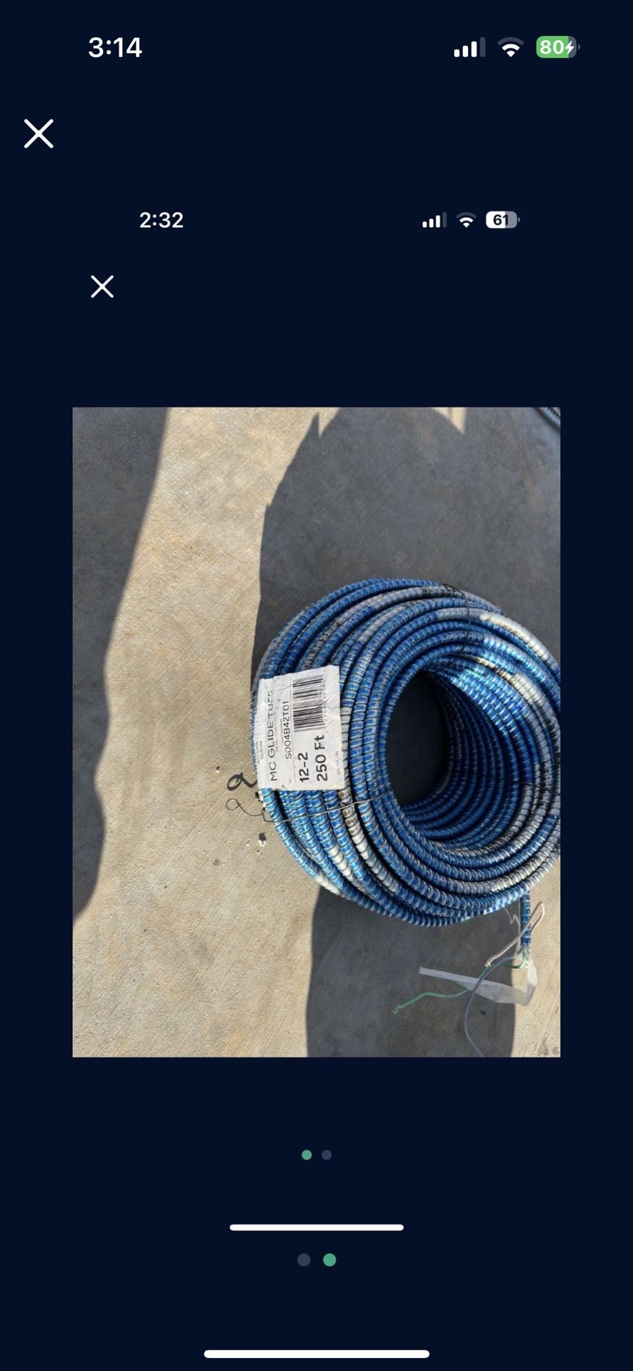 Mc 12/2 Wire 250 Ft