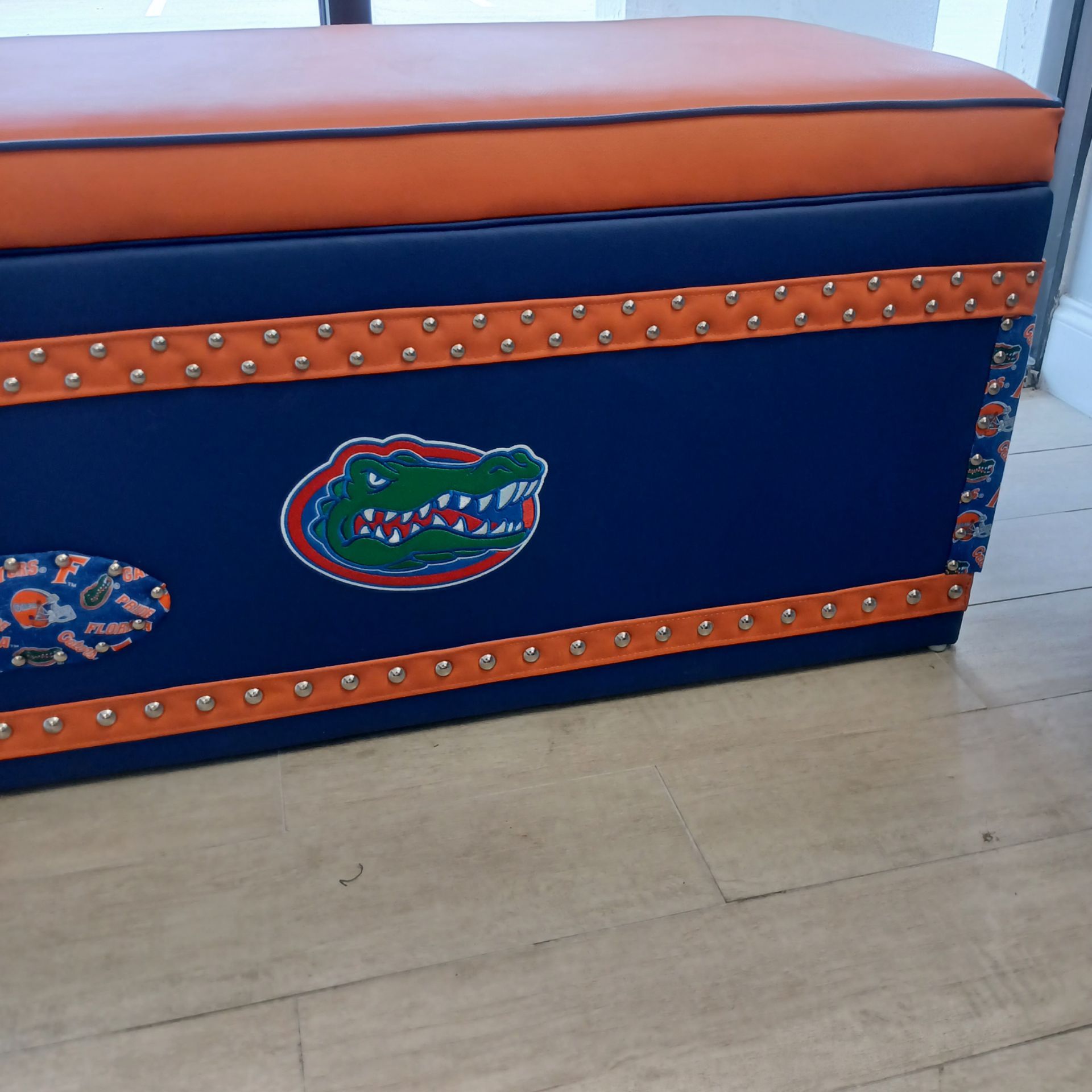 Florida Gators Custom Upholstered Storage Bench / Toy Chest / Trunk
