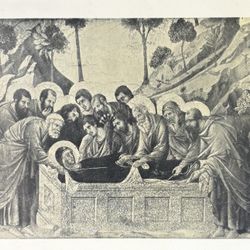 Duccio di Buoninsegna BURIAL OF THE VIRGIN Fine Art Print 1908 Vintage Antique Boston, MA Original Printed Collectible ITALY ITALIAN PAINTER Ephemera