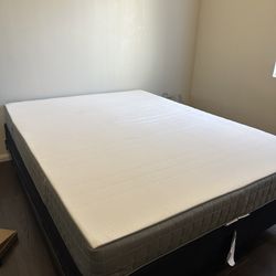 IKEA Queen Mattress + FREE Full memory foam topper