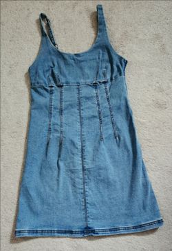 Like New Denim Dress with side zipper