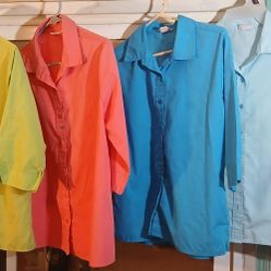 (4) Vintage AMERICAN SWEETHEART Button-Down Women's Shirts MEDIUM $12/ALL
