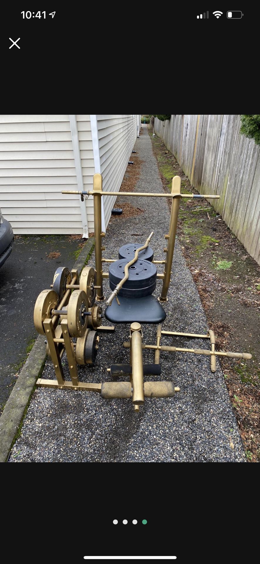 Bench Press With Weights Rack +190lb. Dlivery Available