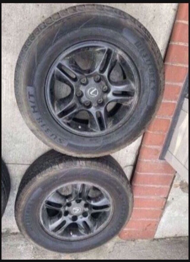 2 —- 265/65r17  6x139.7 6x5.5 Stock Lexus GX470 Tacoma Yukon Tahoe  4runner Tundra Rims Wheels Good 80% Treads Tires !!!!!!