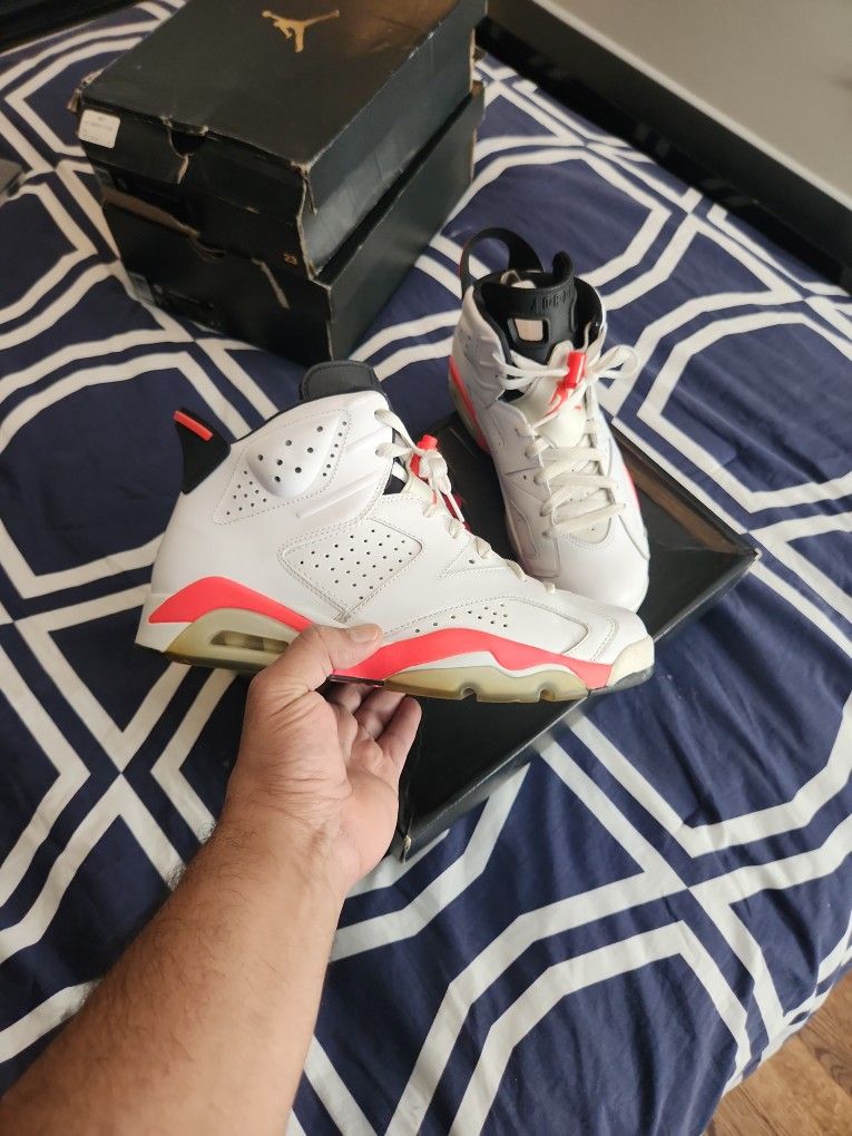 AIR JORDAN RETRO WHITE INFRARED 2014 MENS SIZE - Main Image