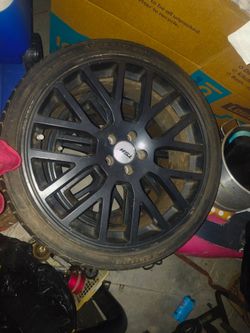 Set of 3 19" 5 lug TSW rims with tires