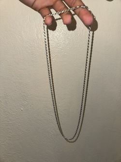 925 Silver Rope & Cuban Link Chains