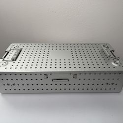 Stainless Surgical Instrument Sterilization Case w/ Racks – REF 29000