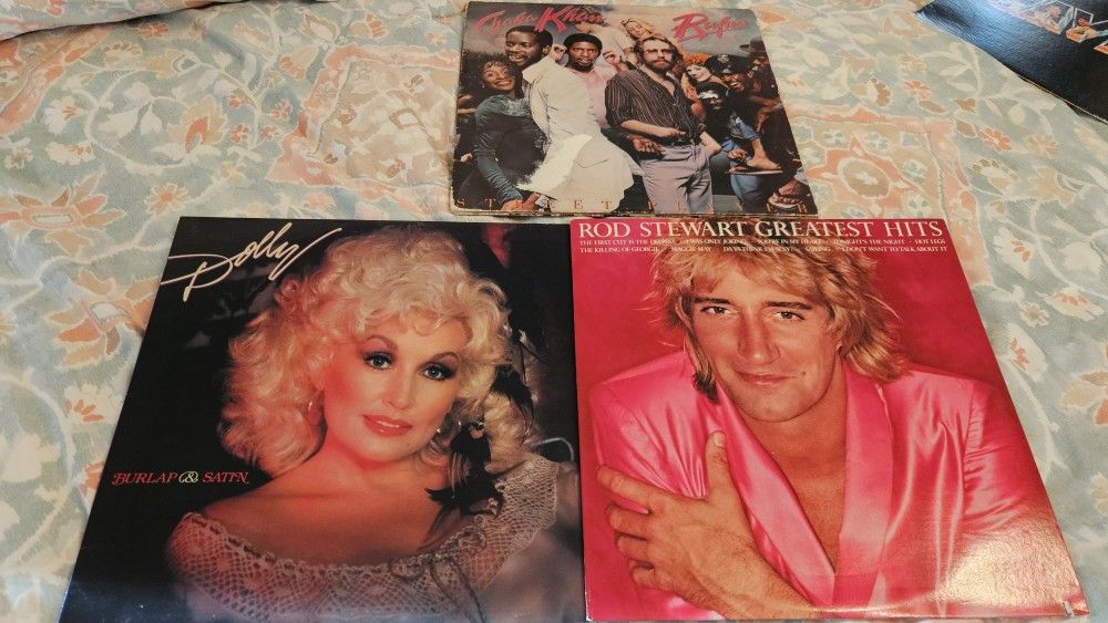 Record Lot Dolly Parton Rod Stewart Chaka Khan