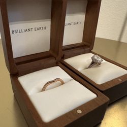 Brilliant Earth Engagement ring + Wedding Band