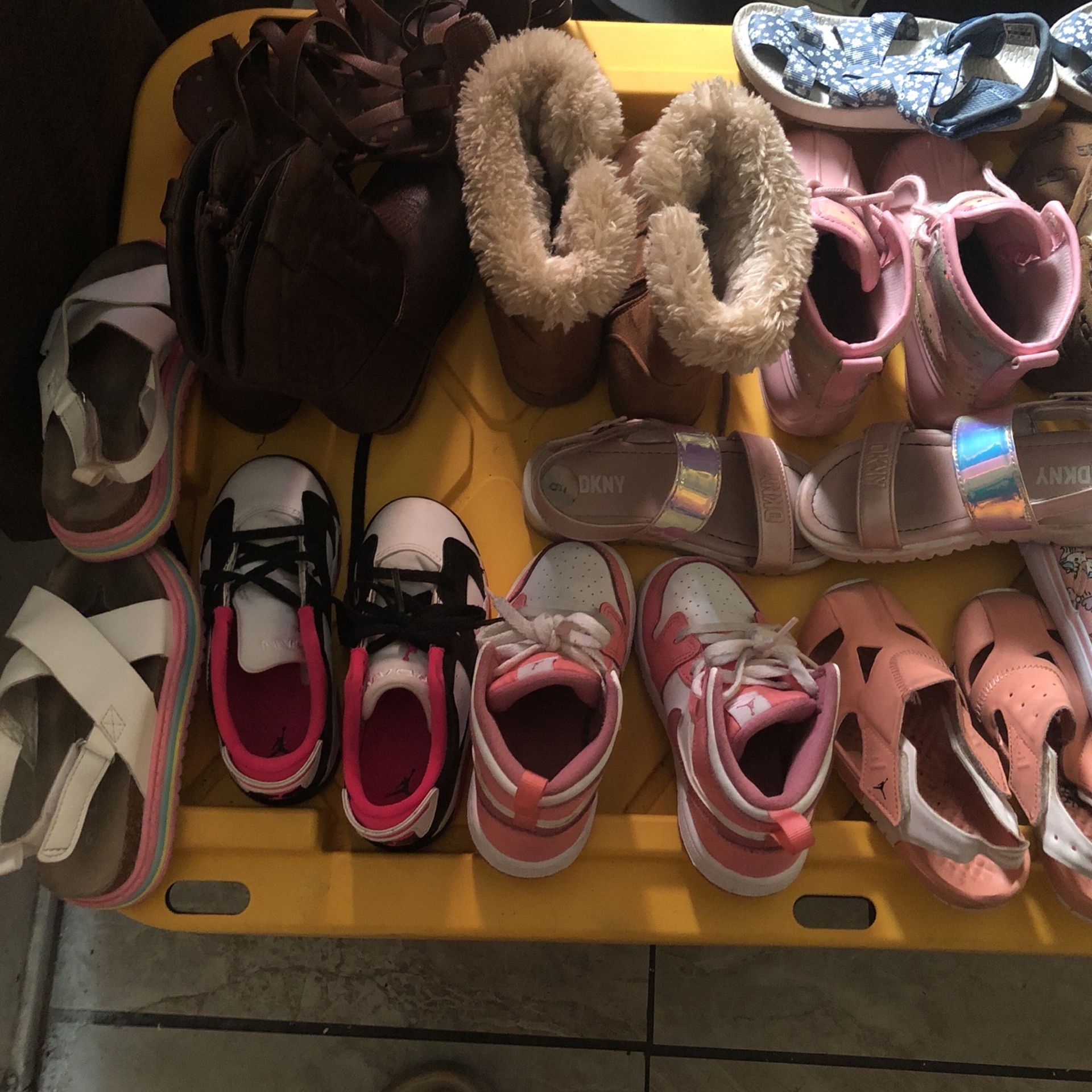 Little Girls Size 8-8.5 Jordan’s , Ugg’s, Adidas, A lot Of Sandles And Boots