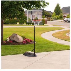 Adjustable Youth Portable Basketball Hoop, 30 inch Polycarbonate 