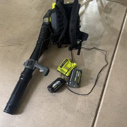 💨 Ryobi 40V Backpack Blower + 2 Batteries (6Ah & 5Ah) + Charger 🔋