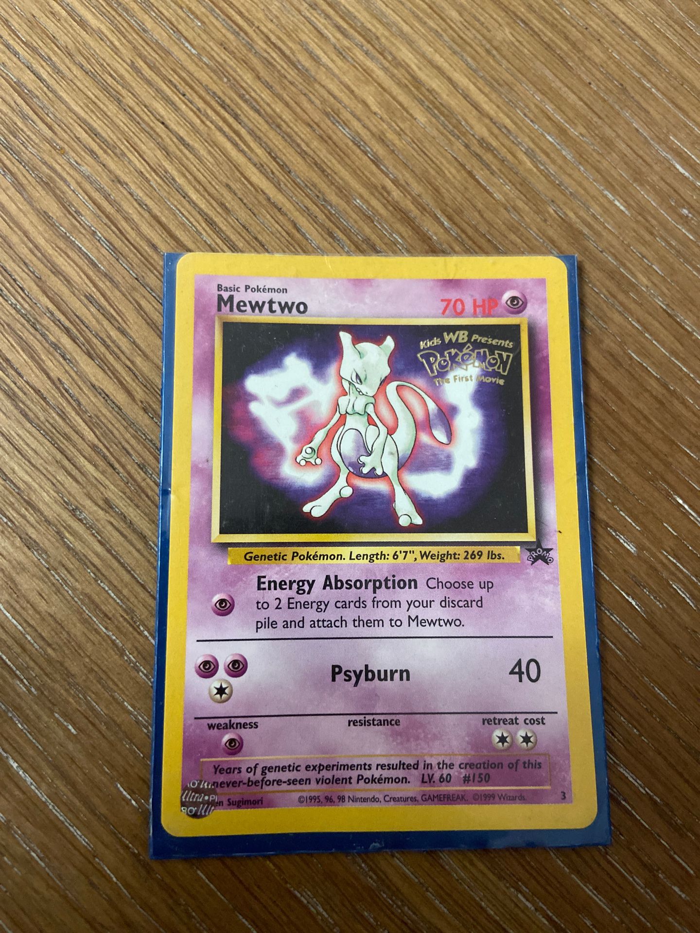 Mewtwo promo card from the first Pokémon movie!