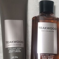Bath & Body Works TEAKWOOD Men's Collection Ultra Shea Body Cream (ONLY) Brand New/Never opened. Great FATHER'S DAY Gift!