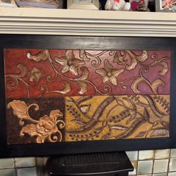 LARGE PIER 1 DAMASK ART